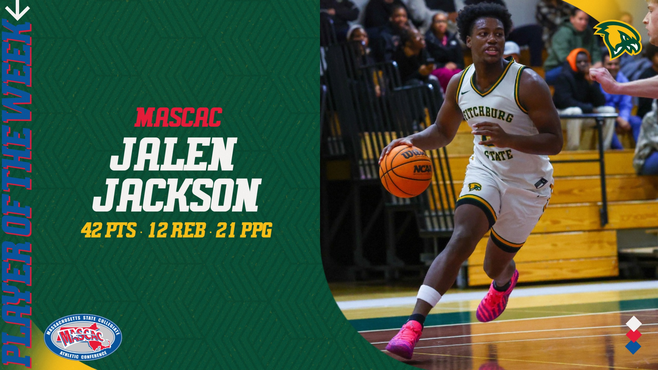Jackson Earns Third Consecutive MASCAC Player of the Week Honors