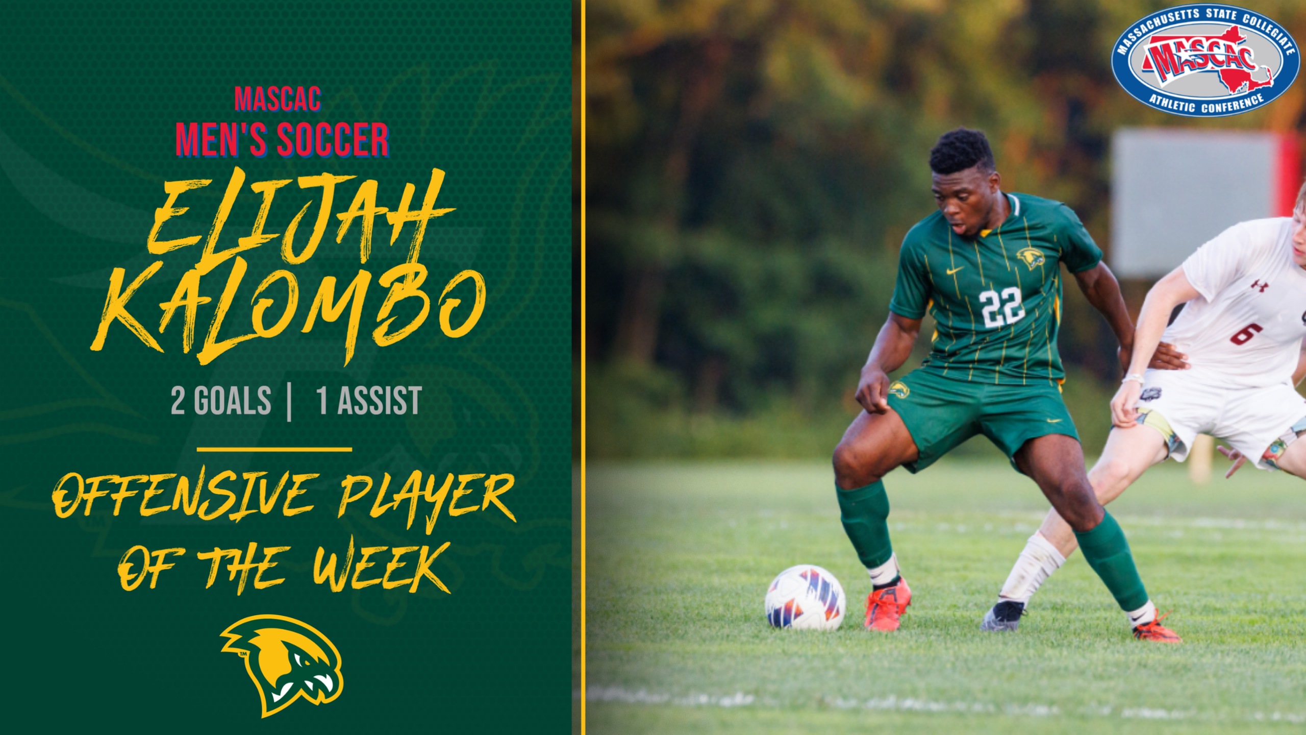 Kalombo Earns MASCAC Offensive Player of the Week