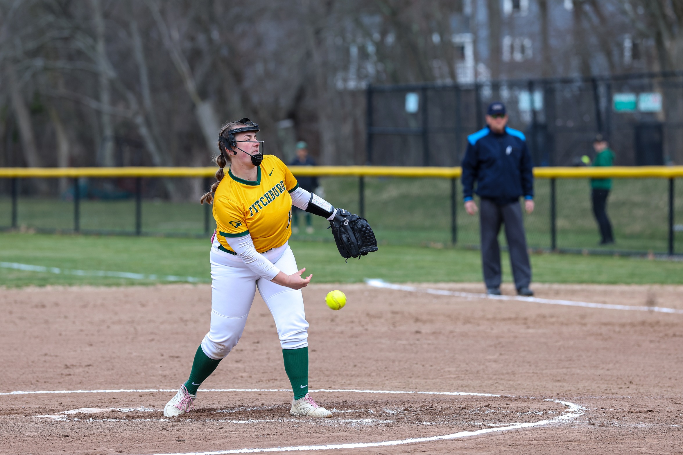 Softball Collects Split With Vikings In Conference Action
