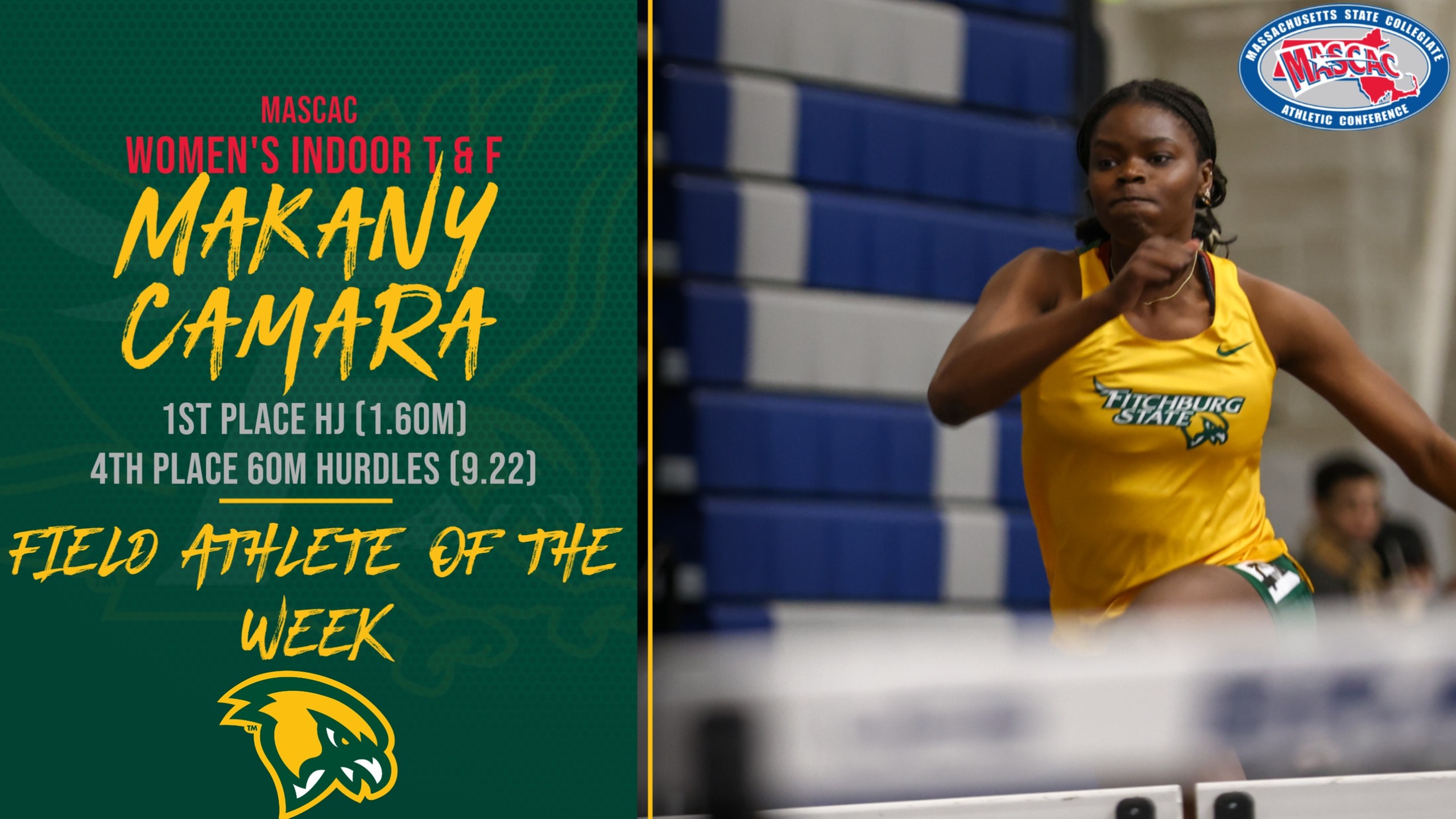 Camara Selected MASCAC Indoor Track Field Athlete Of The Week